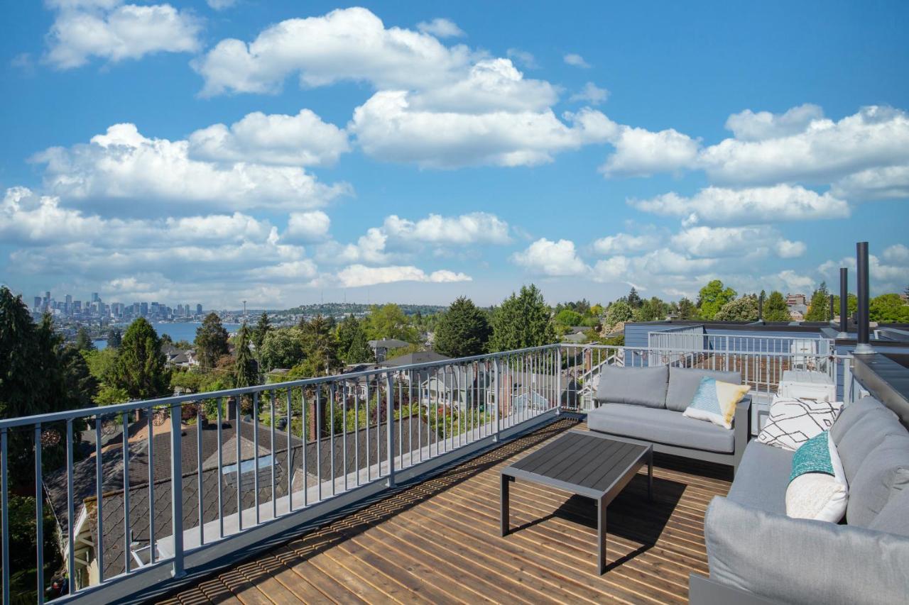 Rooftop Patio With Waterview, Private Garden & Grill 3Br 3Ba- Modern Cityscape Seattle Eksteriør bilde